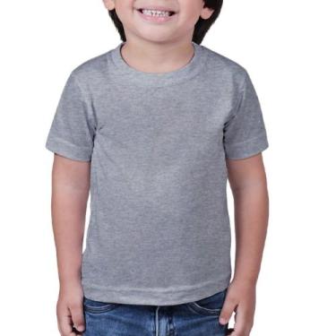 Imagem de Camiseta Infantil Unissex Lisa Manga Curta Tecido 100% Algodão Premium