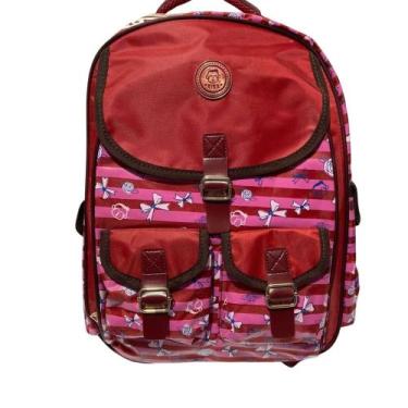 Imagem de Mochila de costa kika estampada, Vermelho