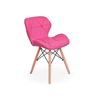 Imagem de Cadeira Charles Eames Eiffel Slim Wood Estofada - Rosa