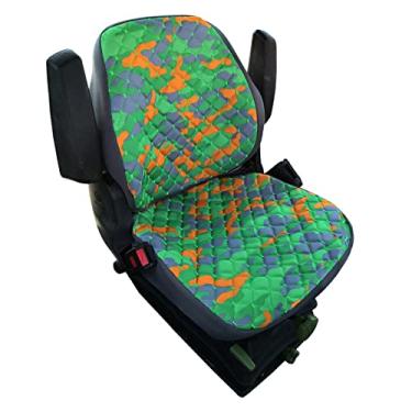 Imagem de Binbir Trend Capa de assento de trator resistente para tratores John Deere sem encosto de cabeça, padrão de camuflagem, camuflagem verde impertex