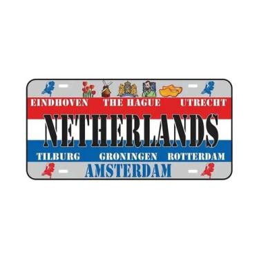 Imagem de Placas De Licença Vintage Da Espanha Em Metal, Placas Decorativas Para