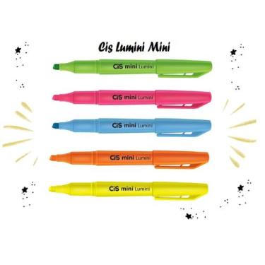 Imagem de Marca Texto Mini Lumini Neon - Kit C/5 - CIS