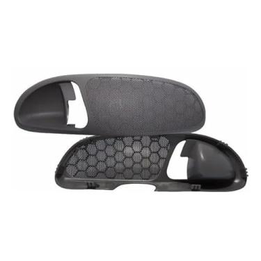 Imagem de Par Moldura Acabamento Maçaneta Interna Porta Dianteira Gol Parati Saveiro G3 2000 a 2005 Cinza