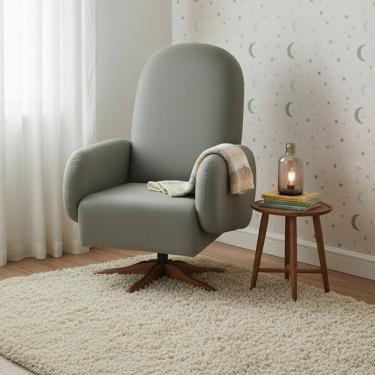 Imagem de Poltrona de Amamentação Giratória e Balanço Wave Verde