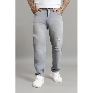 Imagem de Calça Jeans Reta Com Rasgos E Estilo Despojado Dialogo-Masculino