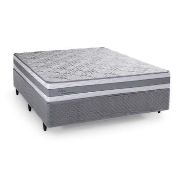 Imagem de Cama Box Queen Desmontável Herval Alba, Molas Ensacadas, 65x158x198 cm