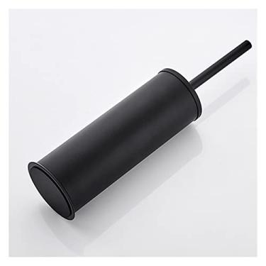 Imagem de Conjunto de suportes de escova de vaso sanitário ferramenta de limpeza de banheiro tipo de lavatório suporte de escova de banheiro ferragens de banheiro escovado ouro/preto escova de limpeza (cor