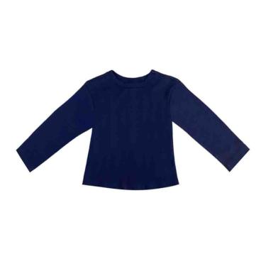 Imagem de Blusa Básica Hering Kids Infantil Menina Manga Longa Azul Marinho-Feminino
