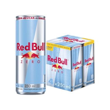 Imagem de Bebida Energética Red Bull Zero 250ml 4 Unidades-Unissex