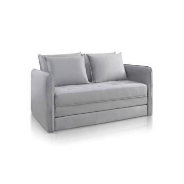 Imagem de Sofá Cama Noronha Casal Dobrável com Colchão 1.55m Almofadas Soltas Jc Estofados