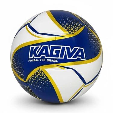 Imagem de Bola Futsal Infantil Kagiva F13 Brasil Sub 13 Azul E Dourado