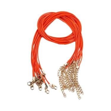 Imagem de Cordão De Couro Ajustável De 1,5mm Com Fecho Lagosta, 10 Peças Para Co