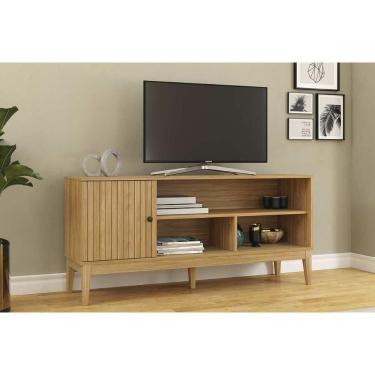 Imagem de Rack Bancada P/ Tv Até 55 Pol Mb 1056 C/ 1 Porta 136cm Mel - Movelbento