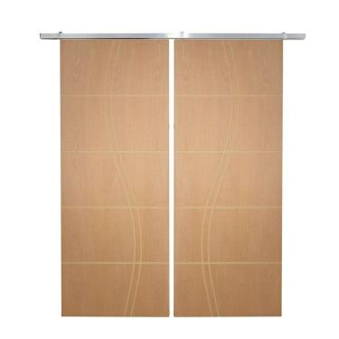 Imagem de Porta Dupla De Correr P- Verniz Frisada Fs Duplo - 210x160