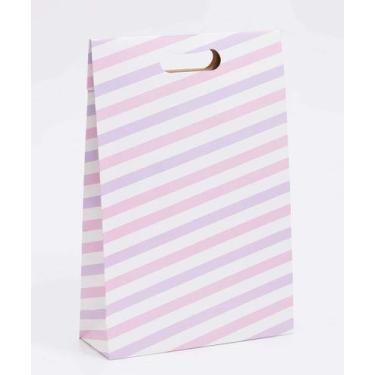 Imagem de Embalagem Presente Sacola Listrada Marisa-89034, UN, Lilás