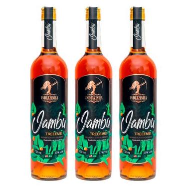 Imagem de Cachaça Mista de Jambu Indiazinha 750ml 3 Unidades