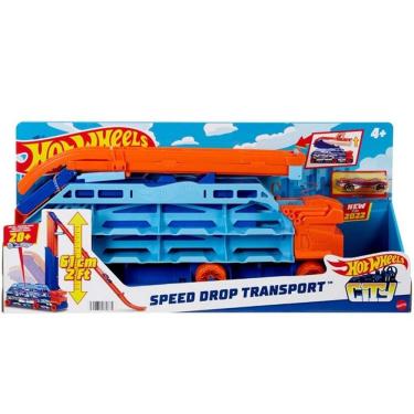 Imagem de Hot Wheels CITY Caminhao Transportador Speed DROP Transport Mattel HDY92