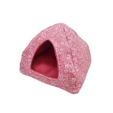 Imagem de Toquinha Rosa Com Flores Brancas Hamster, Porquinho Da India