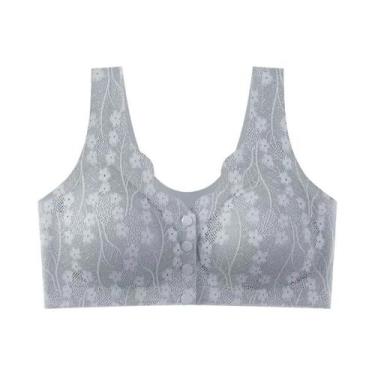 Imagem de Sutiã De Treino Respirável De Renda Tamanho Grande Para Mulheres Idosa