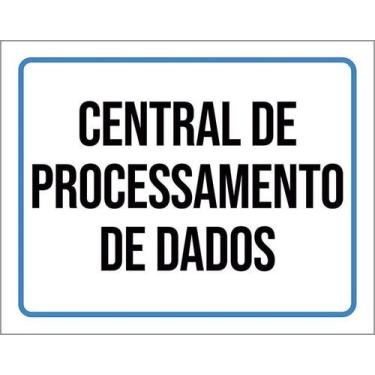 Imagem de Kit 5 Placa Acm Central Processamento Dados 18X23 - Sinalizo
