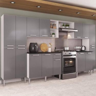 Imagem de Armário Cozinha Modulada Completa 329,5cm Pequim Top Multimóveis MP3754