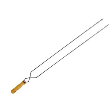Imagem de Espeto Duplo para Carne de Churrasco 65 Cm - ARAMEFER