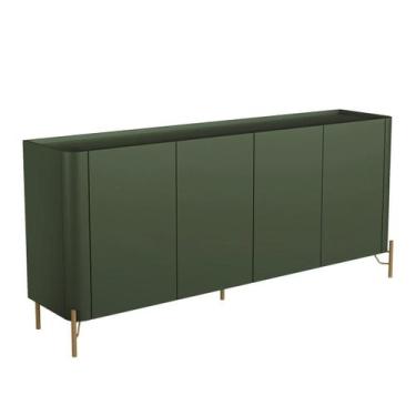Imagem de Balcão Buffet 180cm Porta Lisa 100% MDF com Pés em Metal - Casa Lar In