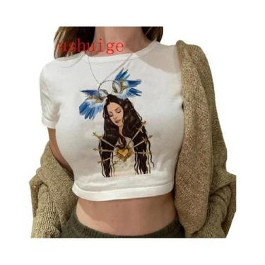 Imagem de Camiseta Vintage Feminina Harajuku De Manga Curta, Lana Del Rey Ldr, G