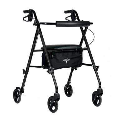 Imagem de Andador de Alumínio Superleve Medline, Preto - Mobilidade Durável e Confortável