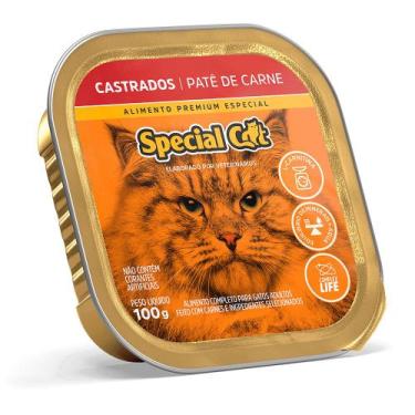 Imagem de Ração Úmida Special Cat para Gatos Castrados Sabor Patê de Carne 100g 