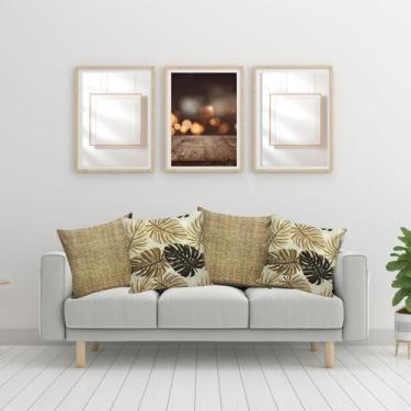Imagem de Capa De Almofada Maria Estampada E Lisa 04 Unidades Decoração Sala  - 