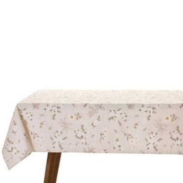 Imagem de Toalha de Mesa Dohler Clean Esmeralda Bege Floral, 1,60 x 2,50