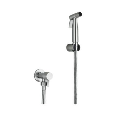 Imagem de Ducha Higiênica Portátil De Aço Inoxidável Dourado Escovado Para Vaso 