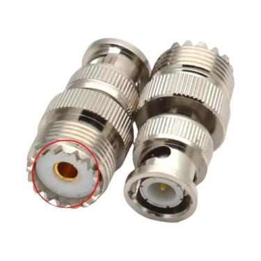Imagem de Adaptador Conector Coaxial RF UHF Para BNC Macho Para Fêmea Para Anten