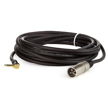 Imagem de Cabo Profissional Xlr Macho Para P2 90 Graus Estereo - 50 Cm