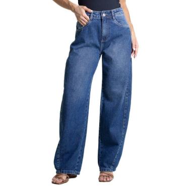 Imagem de Calça Jeans Sawary Barrel - 282708 - Azul 42-Feminino