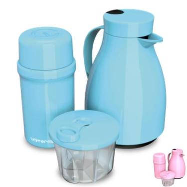 Imagem de Kit Unibaby 2 Garrafas Térmica 500ML 250ML Porta Leite em Pó Dosador 3
