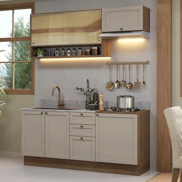 Imagem de Armário de Cozinha Compacta 180 cm Rustic/Crema Vik Madesa 05