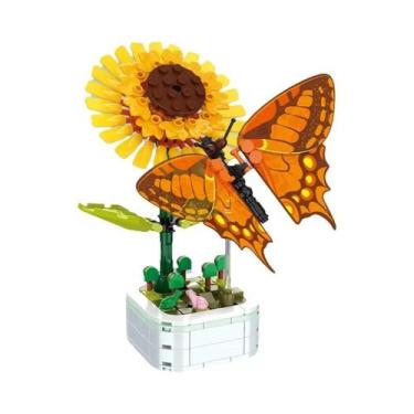 Imagem de Brinquedos De Blocos De Montar DIY Para Meninas: Vaso De Flores, Cesta