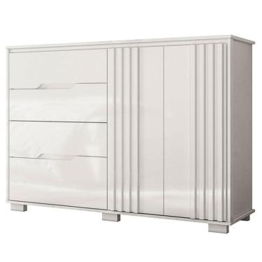 Imagem de Cômoda Sapateira Texas Branco Brilho - Moval