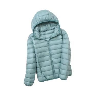 Imagem de Jaqueta Puffer Curta Com Capuz Para Mulheres Em 30 Cores, Com Enchimen