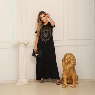 Imagem de Vestido Longo Leão - DELUTHI, G2, Preto