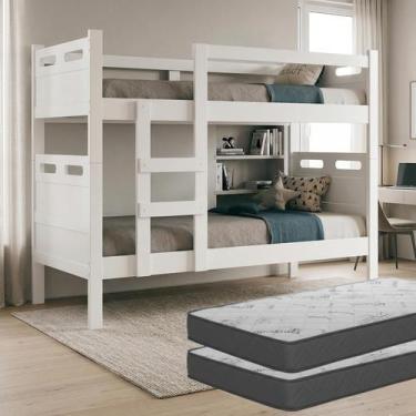 Imagem de Beliche ou 2 Camas Solteiro com 02 Colchões Macios Grade Superior Robu