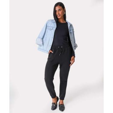 Imagem de Calça Moletom Feminina Frizo Marisa Preto-49885, Preto, GG