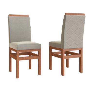 Imagem de Conjunto 2 Cadeiras com Espaldar e Estofadas Laura Moveis Zamarchi
