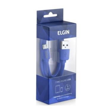 Imagem de Cabo Micro USB para USB 2.0 AM Elgin 1m Azul