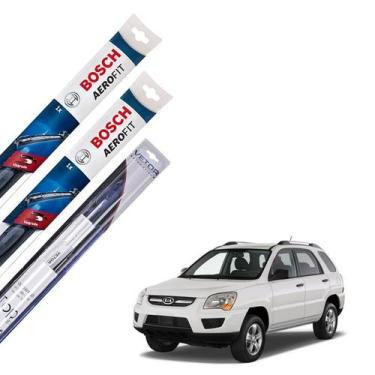 Imagem de Kit palheta Limpador Parabrisa Kia Sportage 2006 2007 2008 - Bosch e V