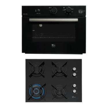 Imagem de Kit Infinity Fischer: Forno a Gás de Embutir 50L e Cooktop 4 Bocas, 22