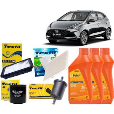 Imagem de Kit Troca De Óleo 5w30 e Filtros Hyundai Hb20 e Hb20s 1.0 12v 2020 202