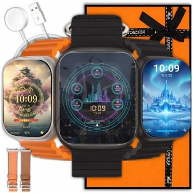 Imagem de Smartwatch Ultra 4 Mini Pro Preto Com GPS Bússola E Saúde Em Estoque -